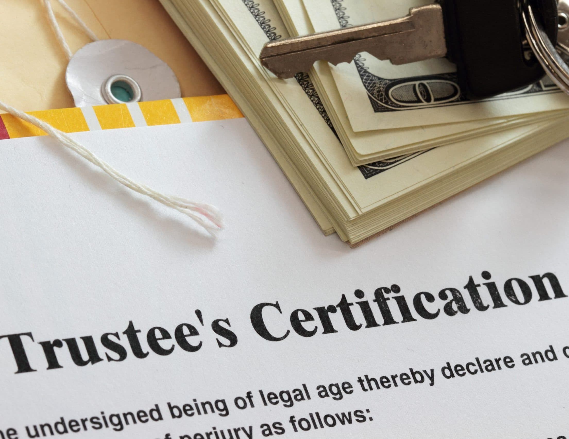 a trusted cerfificate, representing the concept of trust certificates in estate planning