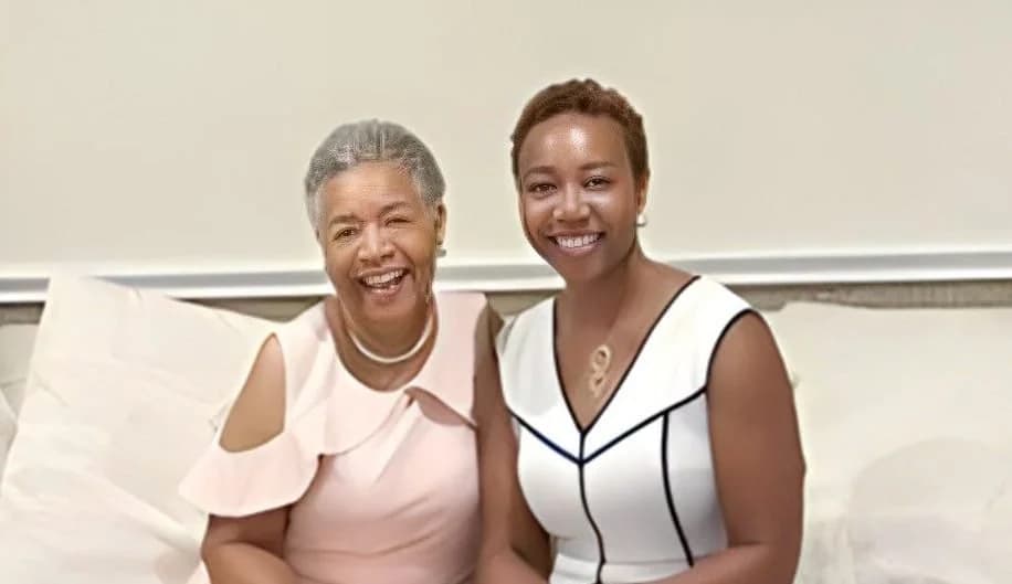 Antoinette and her mom